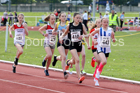 Girls under-13s 1500 metres, 2019 North Eastern Track and Field Champs., Middlesbrough. Photo:  David T. Hewitson/Sports for All Pics